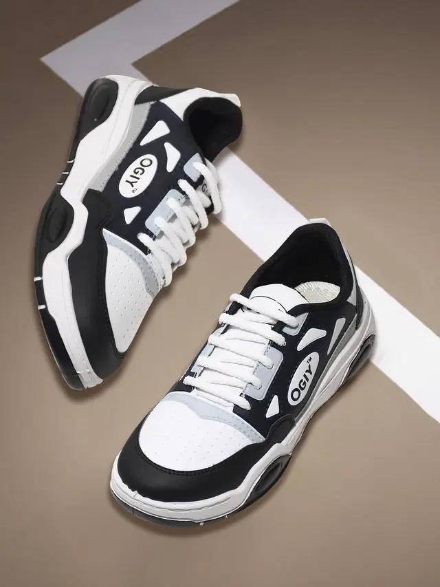 Casual Shoes for Men, White & Black (7)