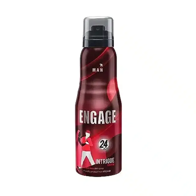 Engage Intrigue Deodorant for Men, Warm & Seductive, Skin Friendly, 165 ml