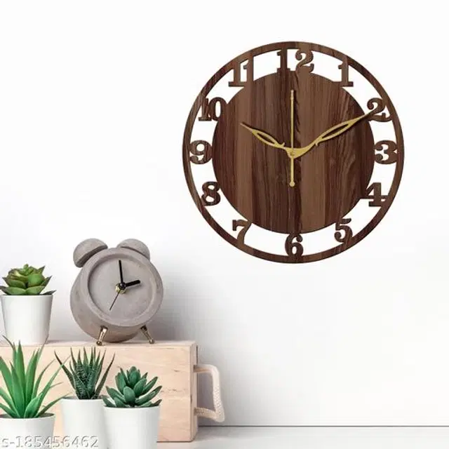 Wooden Wall Clock, Brown