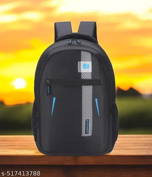 Polyester Backpack for Men & Women, Black