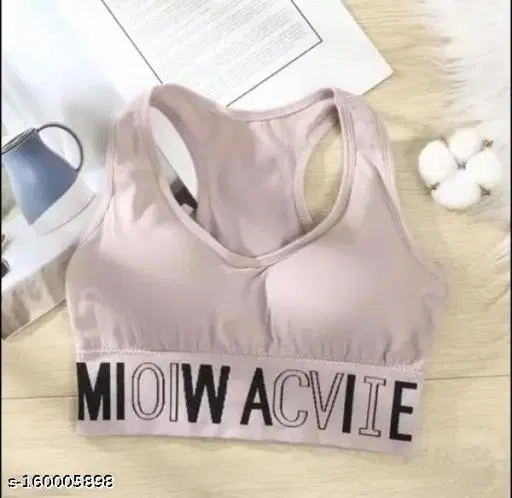 Cotton Blend Bra for Women, Pink (30B)