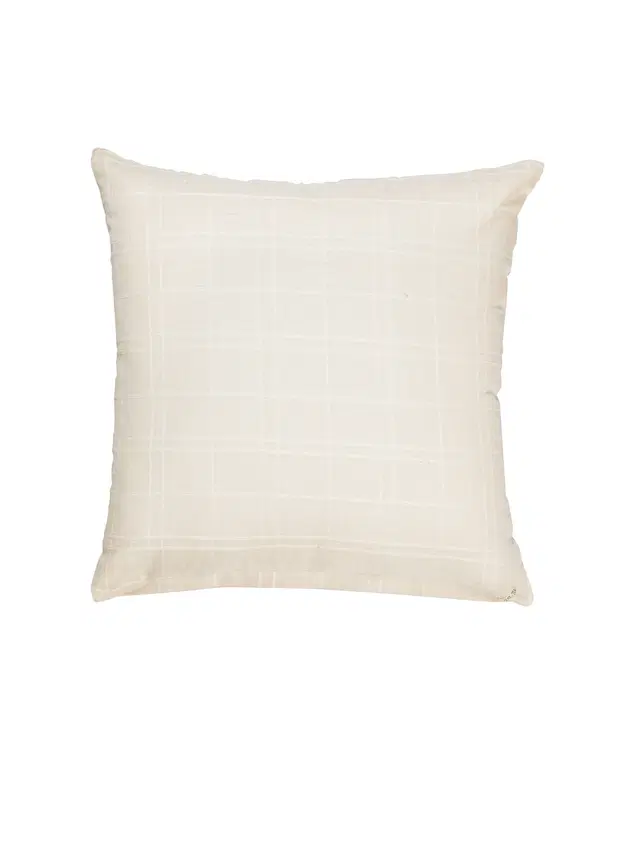 Cotton Cushion Cover, White, 16x16 inches