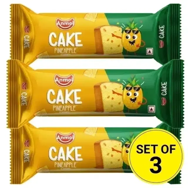 Anmol Bar Cake Pineapple 3X30 g (Set Of 3)