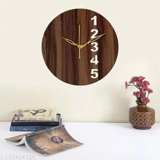 Wooden Wall Clock, Brown