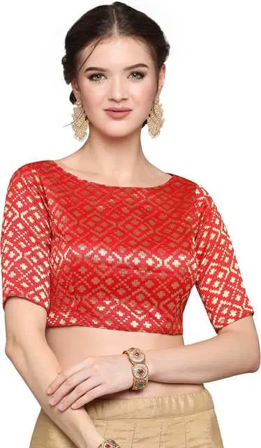 Designer Wedding Blouse for Women's (Red, XXL) (SD-11)