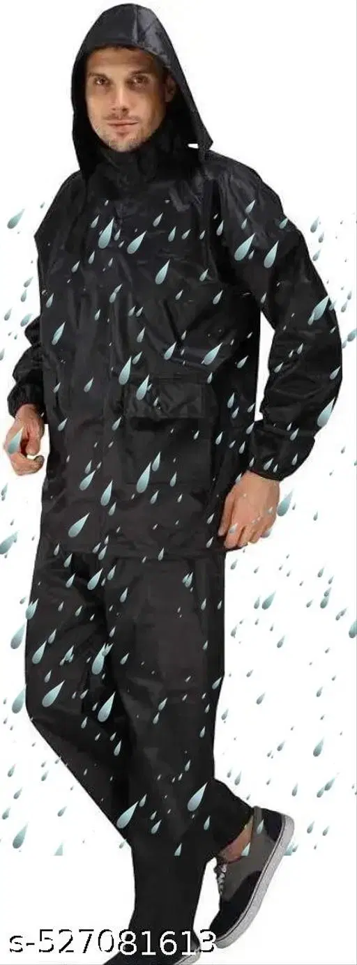 Polyester Solid Raincoat for Men/women, Multicolour (S)