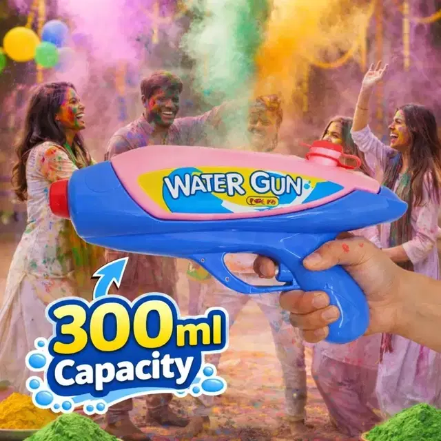 Stylish Holi Water Gun-Pichkari 300 ml (Pack of 1) Multicolor