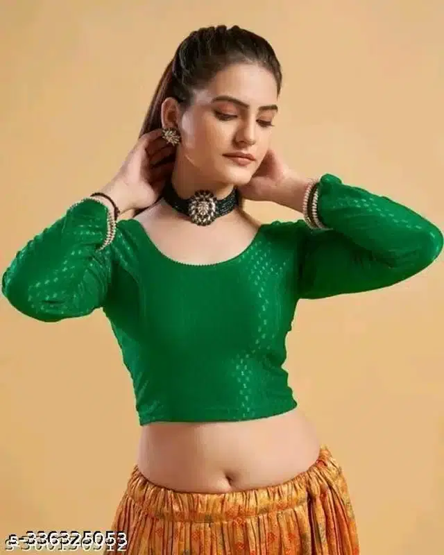 Full Sleeves Blouse for Women (Green, 30)