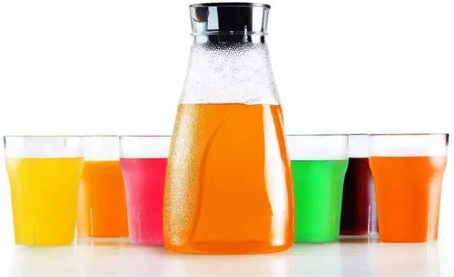 Drinkware Combo Set Transparent Unbreakable Water Juice Jug, Pack Of 7, R-061