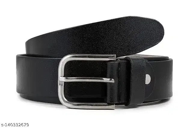 Faux Leather Casual Belt for Men (Black)