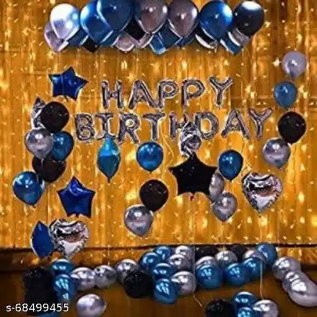 Birthday Party Decoration Kit, Multicolor, Set of 62
