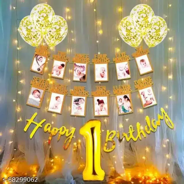 Birthday Party Decoration Kit, Multicolor, Set of 14