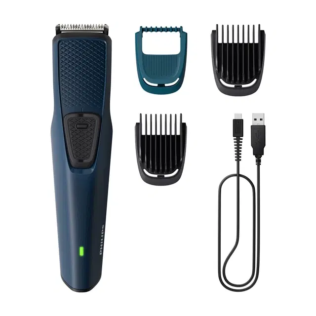 Philips Bt1232/15 Fully Waterproof Trimmer 30 Mins Runtime 3 Length Settings (Blue)