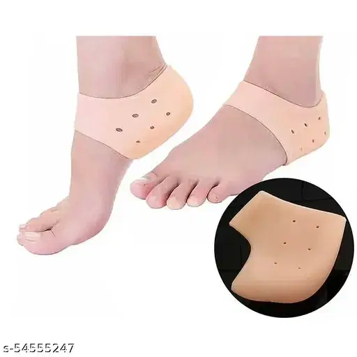 Silicone Gel Heel Pad Socks For Pain Relief For Men And Women Heel Support Heel Support, Pack Of 1