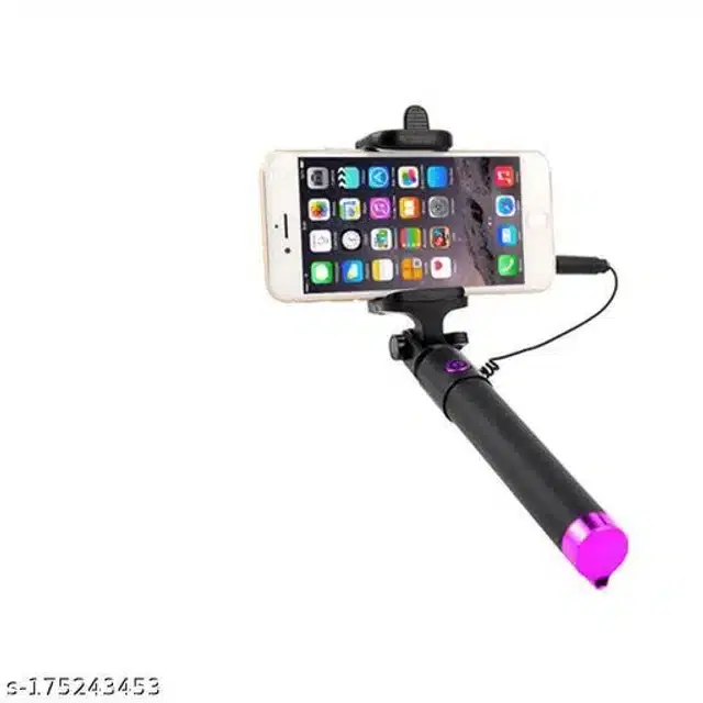 Selfie Stick for Mobile, Black & Pink