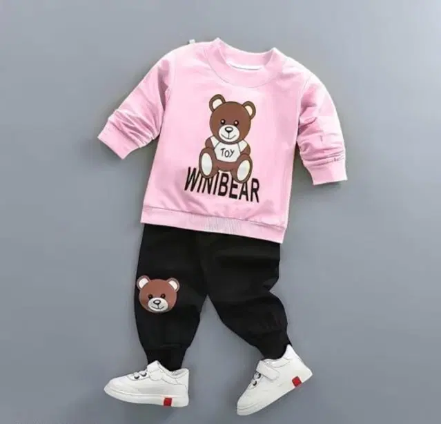 Cotton Blend Printed Clothing Set for Boys, Peach (18-24 Months)