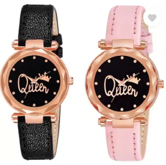 Analog Watch for Women, Pack of 2 (Multicolor)