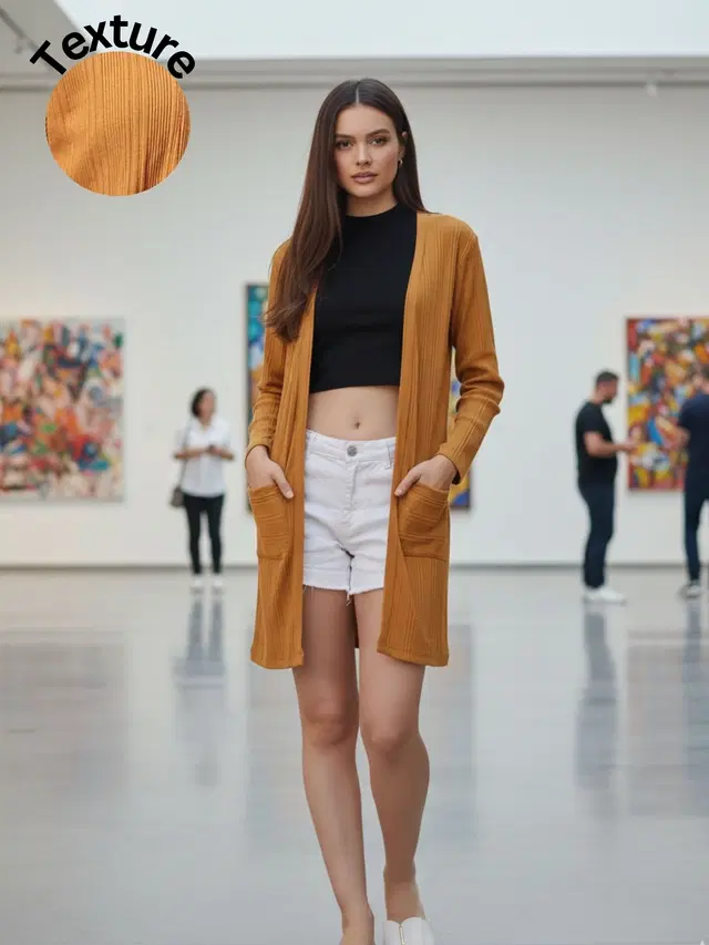 Cotton Shrugs For Women, Brown (Free Size)