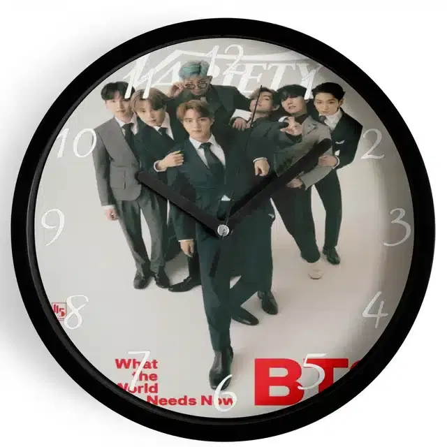 BTS Printed Wall Clock, Multicolor, 7 Inches