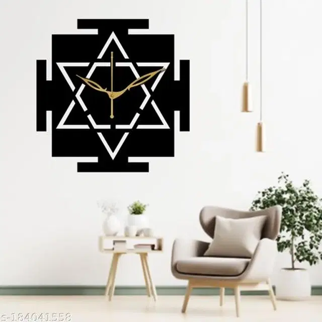 Wooden Wall Clock, Black