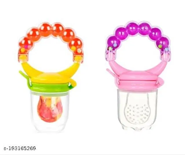Silicone Fruit Nibbler for Baby, Multicolor, Pack of 2
