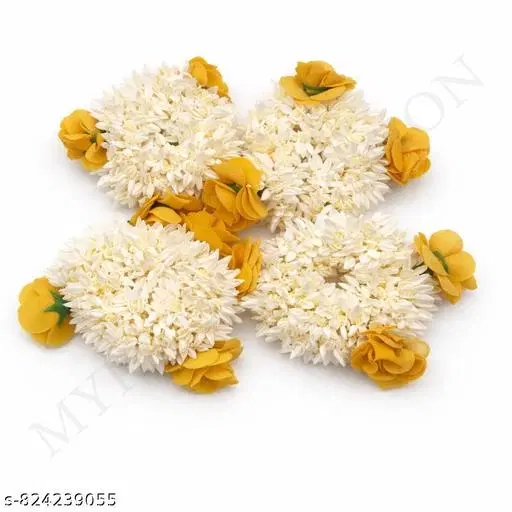 Designer Hair Clips for Women (White, Pack of 4)
