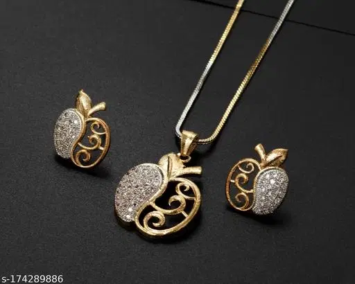 Pendant Set for Women (White, Free Size)