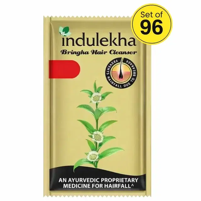 Indulekha Bringha Anti Hairfall Cleanser 96X5.5 ml (Pack of 96)