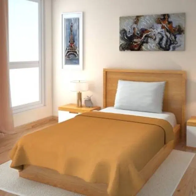 Fleece Blanket, Cream, 60x90 Inches