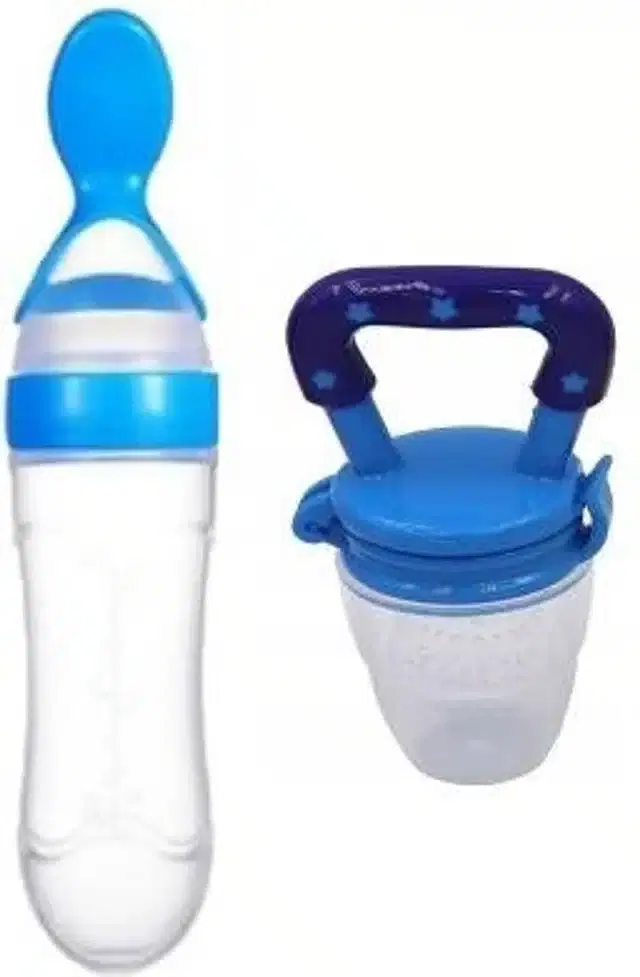 Silicone Food & Fruit Feeder for Kids, Multicolor, Set of 2