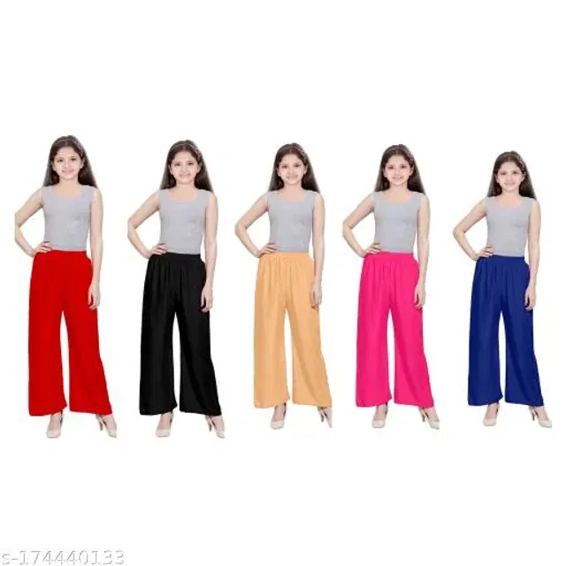 Cotton Blend Pyjamas for Girls, Pack of 5 (Multicolor, 3-4 Years)