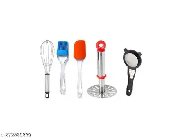 Stainless Steel Kitchen Tools Set, Multicolor, Set of 5