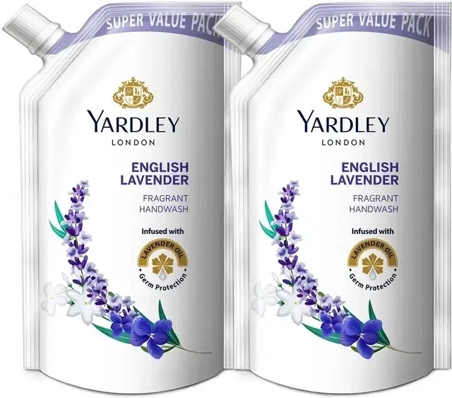Yardley London English Lavender Hand Wash 2X600 ml (Pack Of 2) (Pouch)