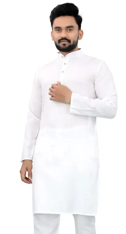 Kurta For Men, White (L)