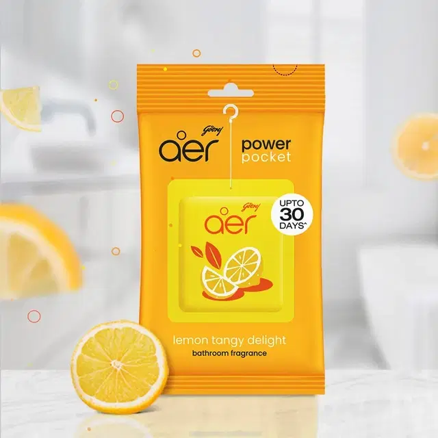 Godrej Aer Power Pocket Air Freshener Lemon Tangy Delight 10 g