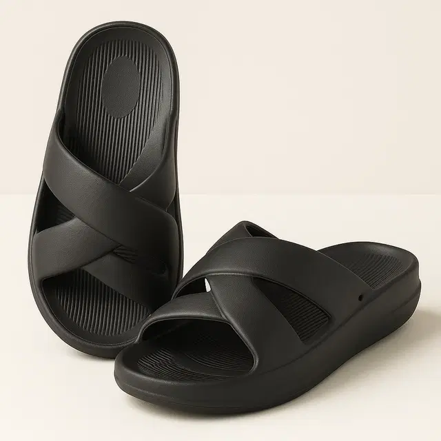 Sliders for Women (Black, 4)