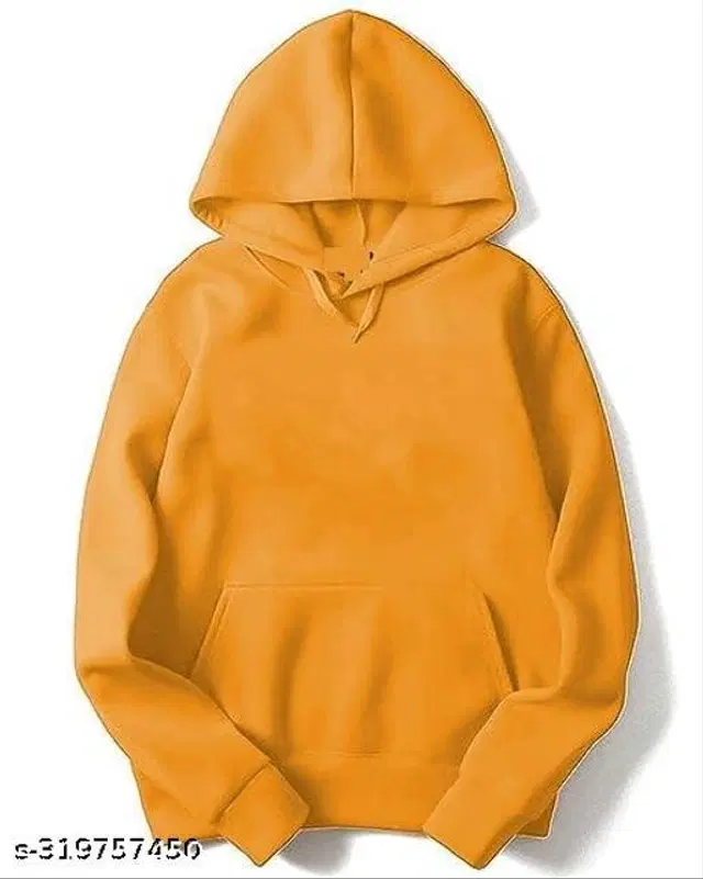 Cotton Hoodie for Women (Yellow, S)