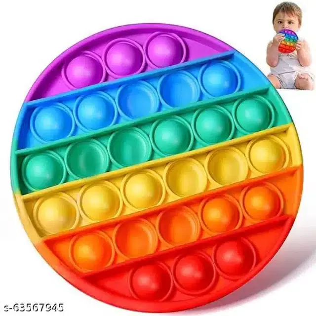 Silicone Kids Pop-it Toys, Multicolor