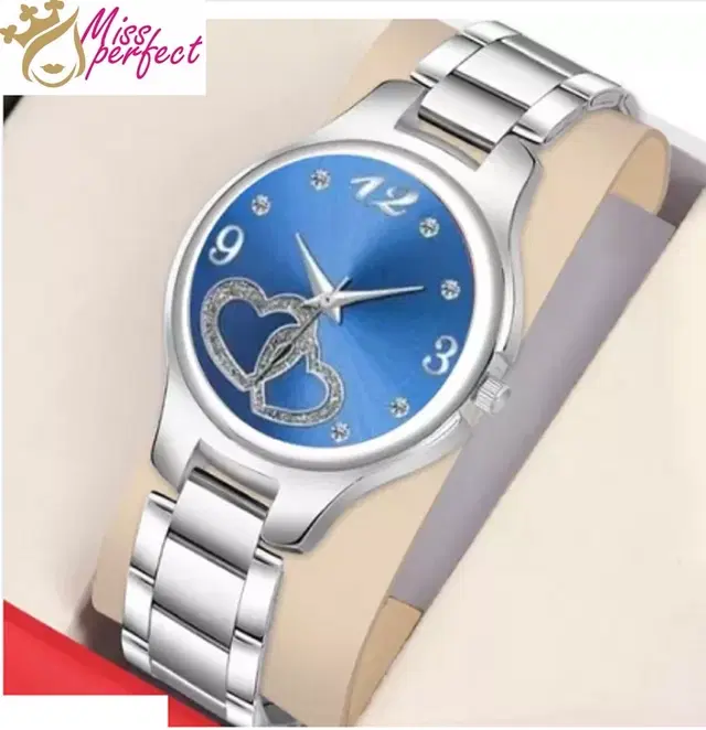 Analog Watch for Women & Girls (Silver)