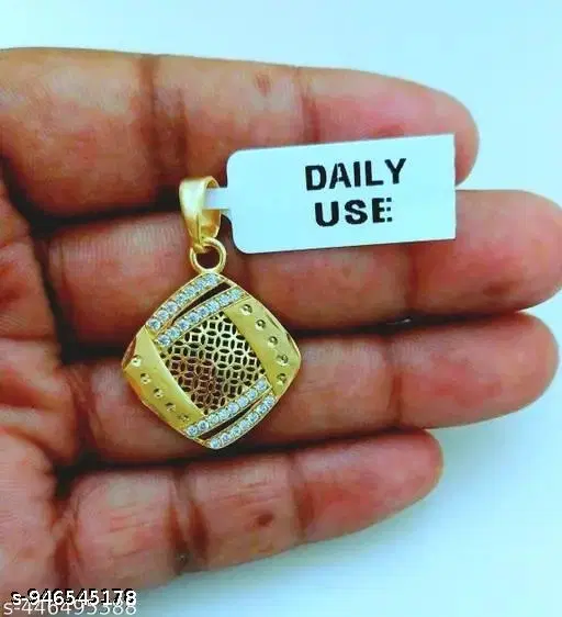 Micro Gold Plating Pendant for Girls and Woman (Gold, Free Size)