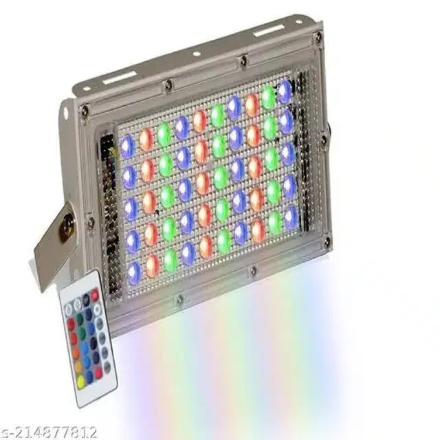Remote Control Flood Light, Multicolor, 50 W