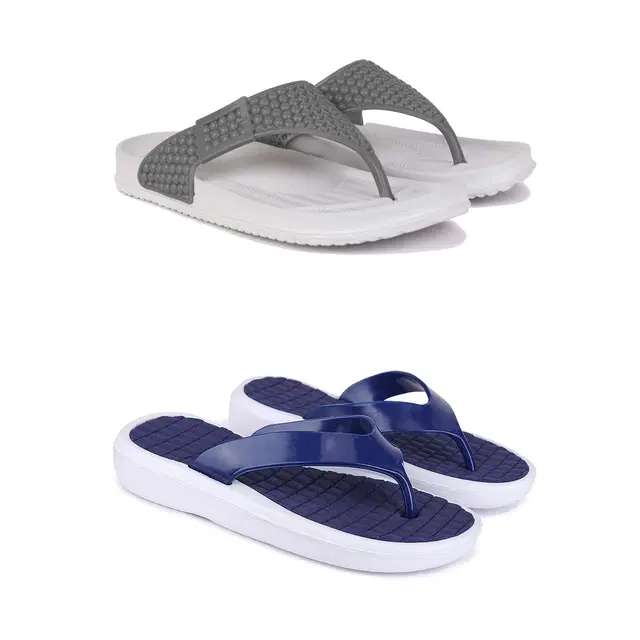 Slippers for Women, Pack of 2 (Multicolor, 6)