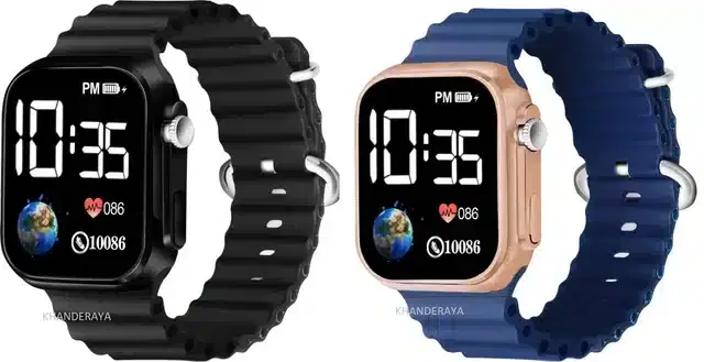 Electronic LED Digital Watch for Kids, Pack of 2 (Multicolor)