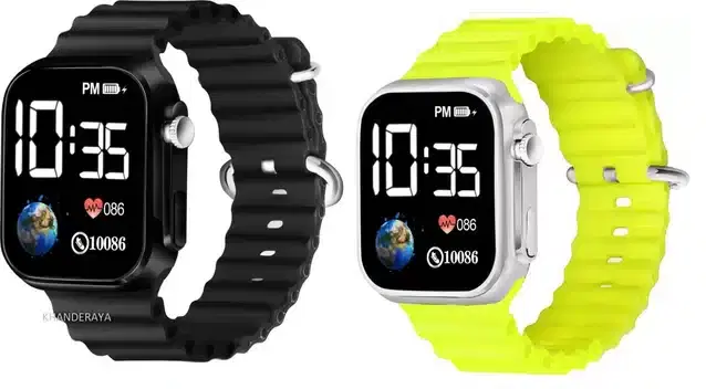 Electronic LED Digital Watch for Kids, Pack of 2 (Multicolor)