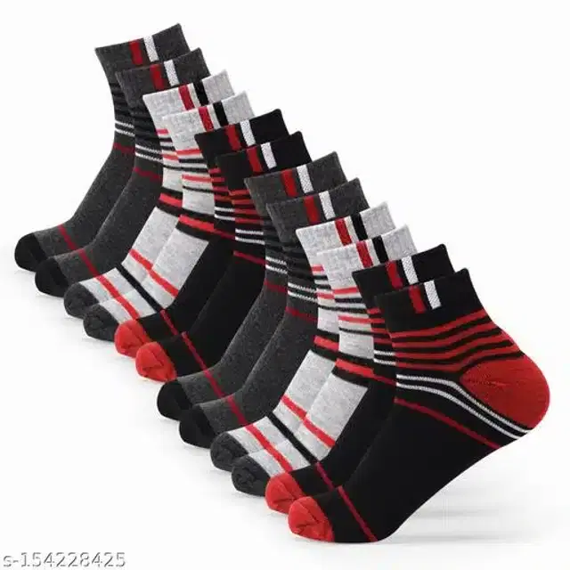 Polycotton Socks for Men, Set of 6 (Multicolor)