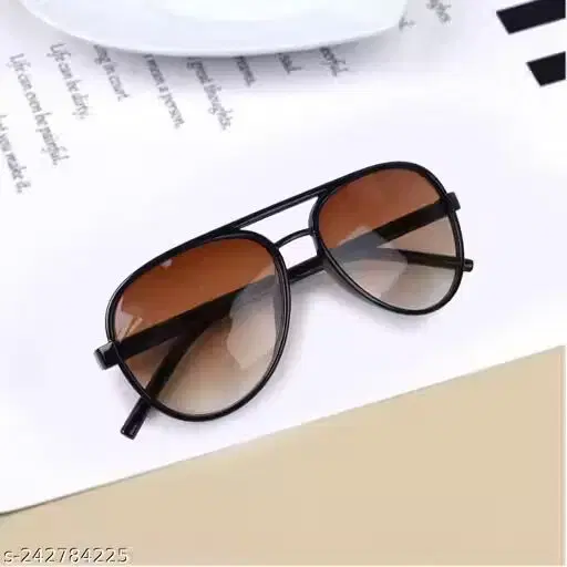 Mens Sunglasses Metal Black Oval Shape(Free Size)