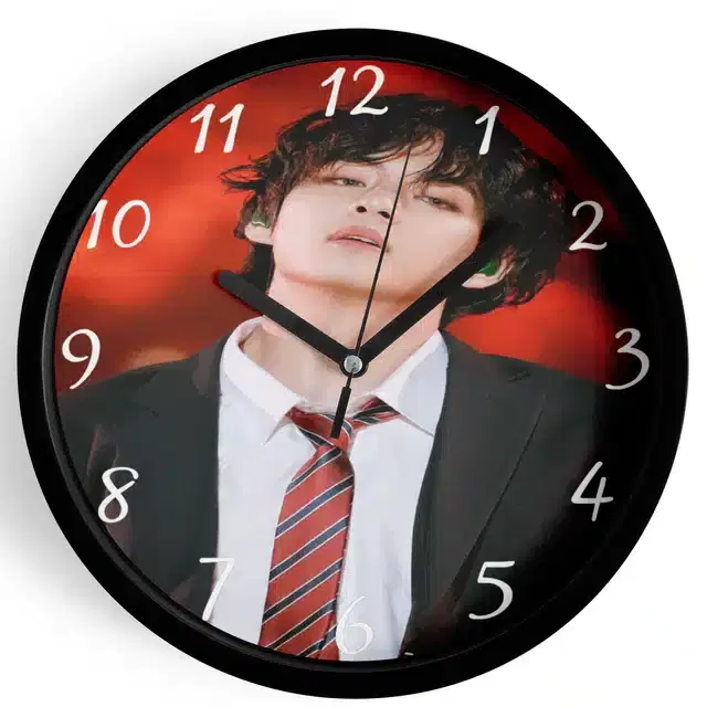 HD Printed Plastic Wall Clock, Multicolor, 10x10 Inches