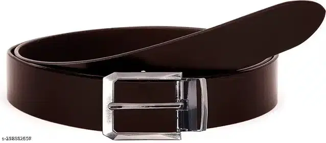 Faux Leather Casual Belt for Men (Brown)