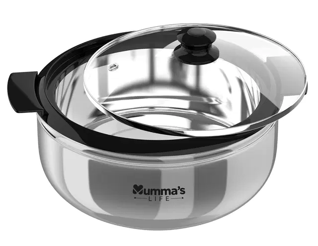 Stainless Steel Casseroles, Silver (2500 ml)
