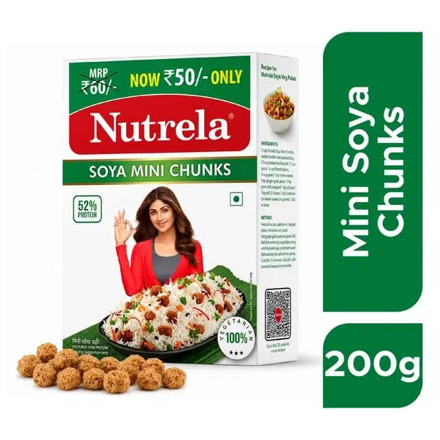 Nutrela Mini Soya Chunks Box 225 g